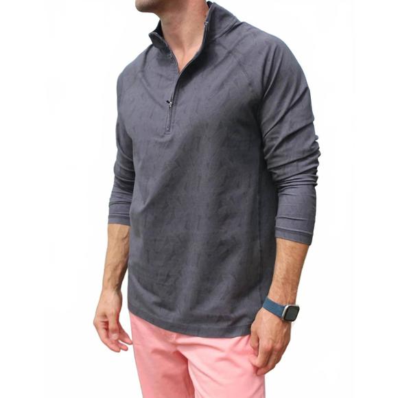 NEW HENRI COSTA costa maya quarter zip top in onyx - Picture 1 of 2